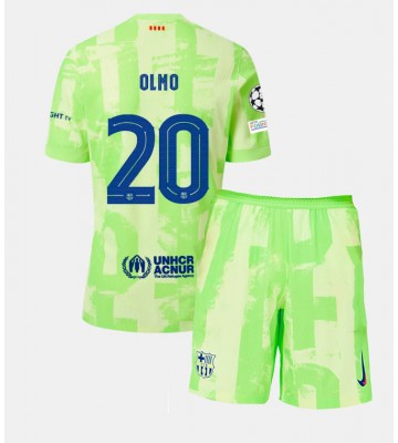 Barcelona Dani Olmo #20 Tercera Equipación Niños 2024-25 Manga Corta (+ Pantalones cortos)